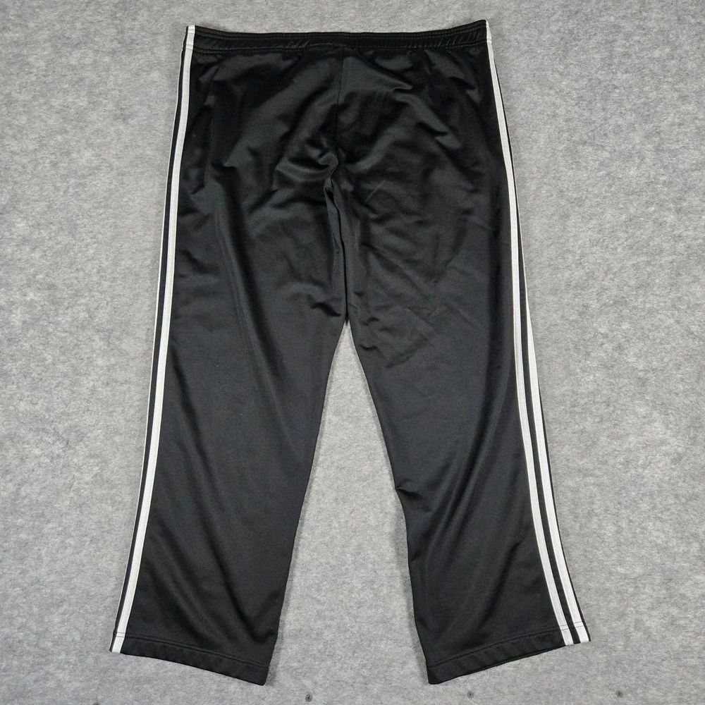 Adidas Mens Black 3-Stripe Classic Track Pants L